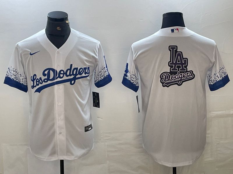 Men 2025 Los Angeles Dodgers Blank White City edition Nike MLB Jersey style 6234->los angeles dodgers->MLB Jersey